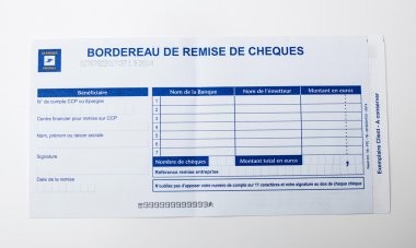 Bordereau de remise de çek