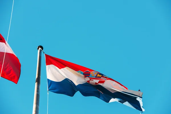 Kroatiens flagga, tricolour Trobojnica — Stockfoto
