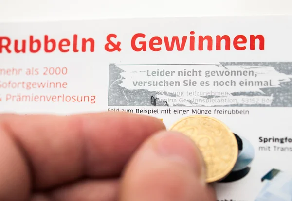 Billet de loterie allemand rayures — Photo