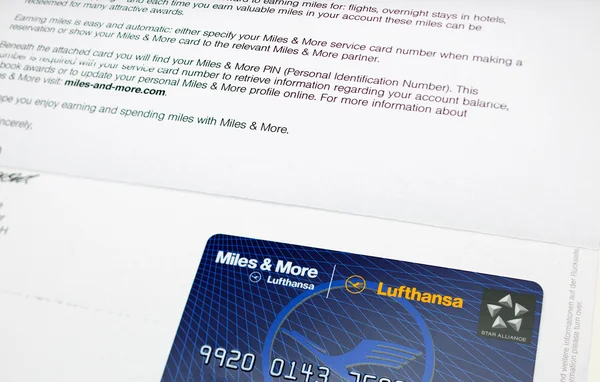 Miles & More Carta classica di Lufthansa — Foto Stock