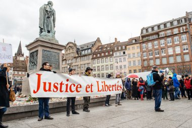 Protesters gathered at Kleber Square protesting government's pla