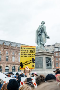Protesters gathered at Kleber Square protesting government's pla