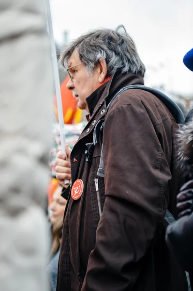 Protesters gathered at Kleber Square protesting government's pla — Stockfoto