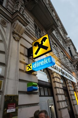 Raiffeisen bank branch in the heart of Vienna, Austria