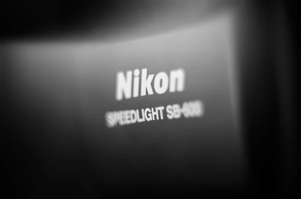 Nikon Speedlight professional light flash detail — Stock fotografie