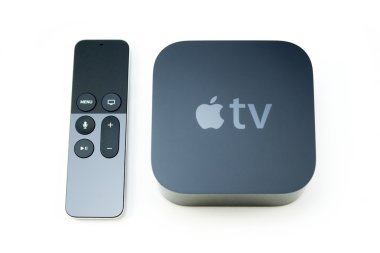 New Apple TV media streaming player microconsole with Siri Remot