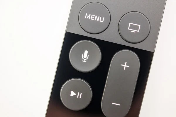 Siri remote of Apple TV — Stok fotoğraf