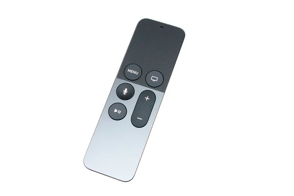 New Apple TV media streaming player microconsole Siri Remote — Stock Photo, Image