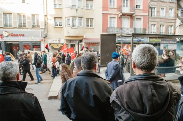 Manifestación francesa contra el Estado de Emergencia del Gobierno — Foto de Stock