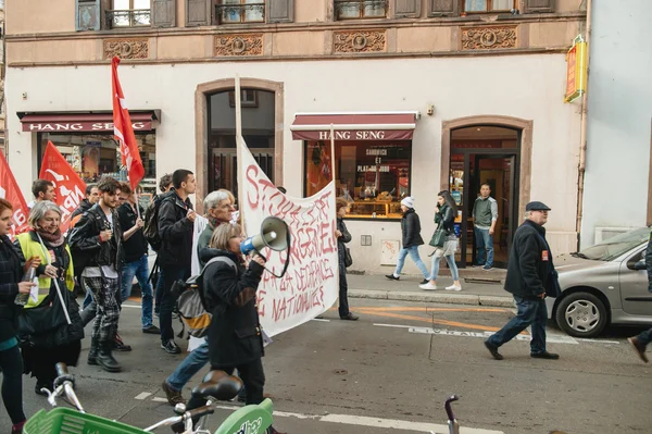 Французька демонстрацію проти уряду держави з питань надзвичайних — стокове фото