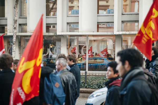 Francia demonstráció ellen a kormány a készültség — Stock Fotó