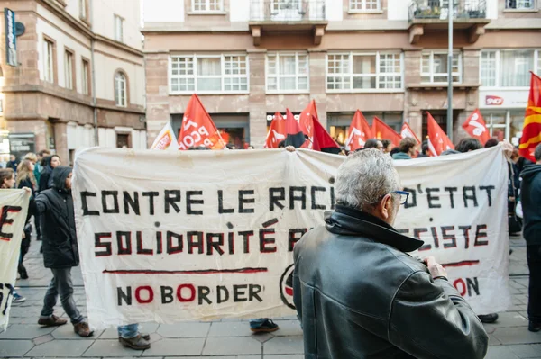 Manifestation française contre l'état d'urgence du gouvernement — Photo