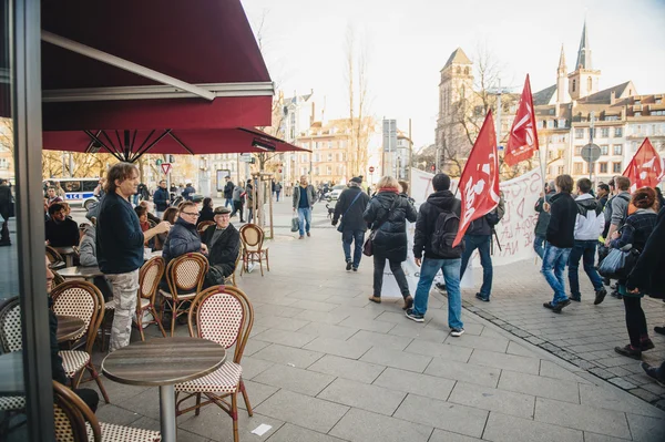 Frans demonstratie tegen de regering State of Emergency — Stockfoto