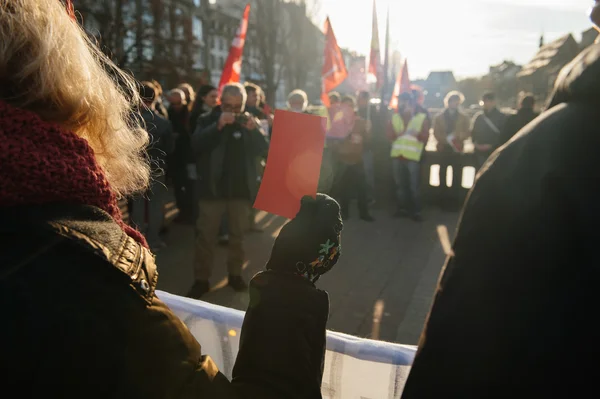 Manifestation française contre l'état d'urgence du gouvernement — Photo