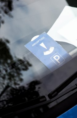 Parking clock on car dashboard i