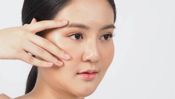 Schönheit Und Hautkonzept Junge Asiatische Frau Schönheit Gesicht Make Für — Stockfoto