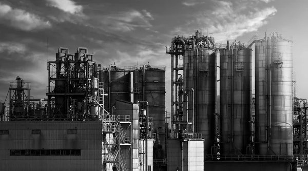 Przemysł Petrochemiczny Ropy Gazu Fabryka Rafinerii Ropy Naftowej Japońskiej Strefie — Zdjęcie stockowe