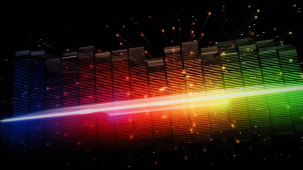 Music Equalizer Bar Audio Waveform Equalizer Screen Black Background Music — Stock Photo, Image