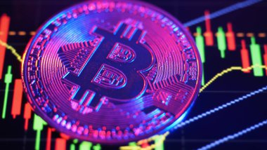 Bitcoin ve borsa grafik barı. Kripto para birimi. Bitcoin Stok Büyümesi. Sanal varlıklara yatırım yapmak. Çizelgeleri ve bitcoin parası olan bir yatırım platformu. Kripto Para Birimi Borsa Dijital Para.