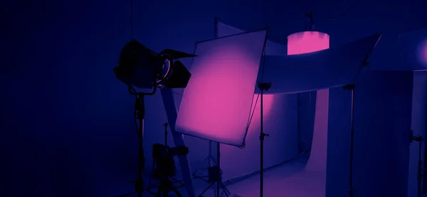 Equipos Luz Estudio Para Vídeo Película Foto Set Luces Para —  Fotos de Stock