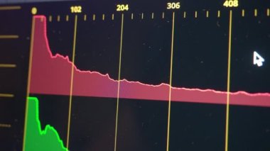 Renk derecelendirme. 4K Renk Düzeltme Yapım Sonrası Video veya Fotoğraf Düzenleme İlerleme Kapanışı. Renk derecelendirme grafiği. Scope Parade Waveform Vectorscope Histogram veya CIE Kromatiklik