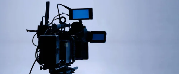 Videoprodukce Zákulisí Natáčení Televizního Komerčního Filmu Který Filmový Štáb Lightman — Stock fotografie
