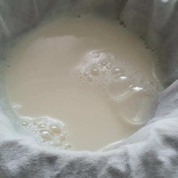 Faire Lait Soja Frais Préparation Pour Faire Boisson 100 Tofu — Video