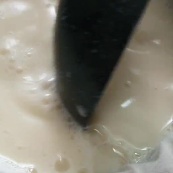 Preparando Leche Soja Fresca Preparación Para Hacer 100 Bebida Tofu — Vídeos de Stock