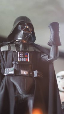 Bangkok Tayland. 30 Nisan 2018. Yıldız Savaşları figürü. Portre resimleri. Oyuncak karakterler model olarak duruyor. Starwars Hasbro oyuncak koleksiyoncusu ve oyuncak yatırımcısı için aksiyon figürü koleksiyonu. Gerçekçi detaylar.