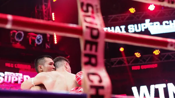 Bangkok Tailândia Novembro 2018 Jogadores Boxe Tailandeses Estrangeiros Não Identificados — Fotografia de Stock