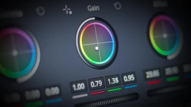 Controllo Del Grado Colore Modificare Sul Monitor Mostrando Regolare Colore — Video Stock