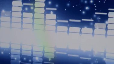 Ses Dengeleyici. Dijital müzik ya da ses dalgası görüntüleri. Siyah döngü animasyonunda ses dalgası eşitleyici ölçek. renk müzik dengeleyicisi soyut. Gradyan tayf çubuğu grafiği. Dalga Parıldayan Nabız Dansı