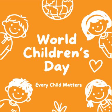 Dünya Çocuk Günü 'nün Doodle Vektörü