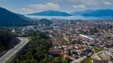 Marmaris marinası İHA görüntüsü