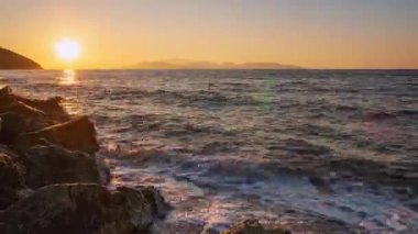 Timelapse time lapse oludeniz fethiye turkey Mediterranean timelapse of sunset on the beach with clouds mediterranean aegean sea fethiyeOludeniz Turkey