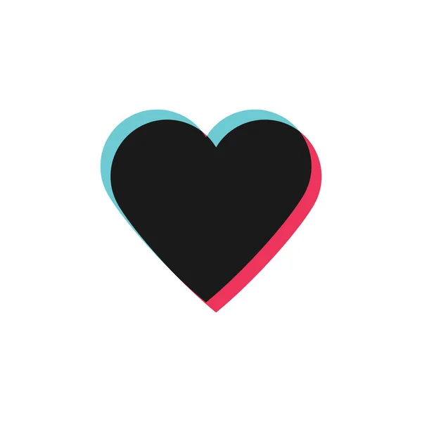 Vektorová Porucha Srdce Jako Ikona Symbol Sociálních Médií — Stockový vektor
