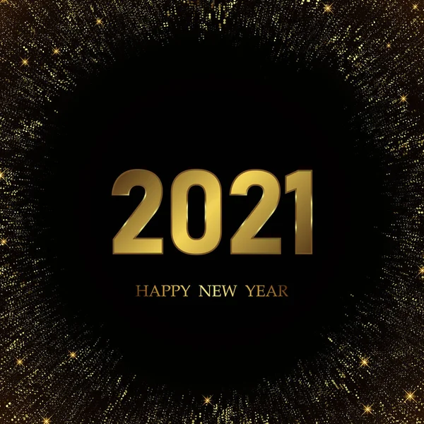 2021 Новый Год Фон Золотыми Номерами Праздничный Дизайн Премиум Класса — стоковый вектор