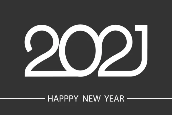 Bonne Année 2021 Logo Conception Texte — Image vectorielle
