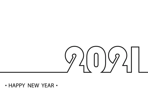2021年新年快乐 文字设计标志 — 图库矢量图片