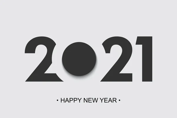 Feliz Año Nuevo 2021 Fondo Papel Cortado Diseño Del Folleto — Vector de stock