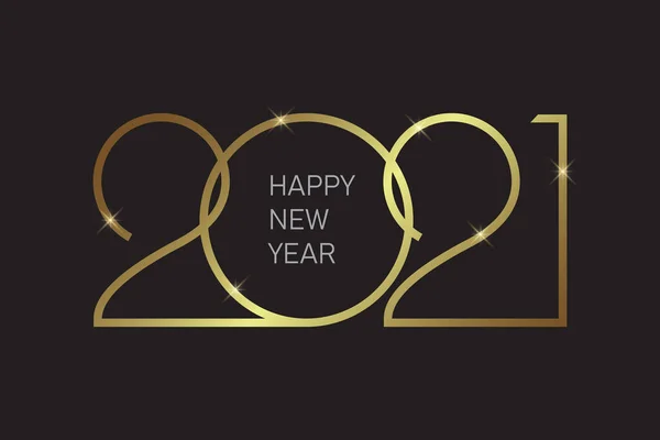 2021 Nyår Bakgrund Med Guld Siffror Mall För Festlig Premiumdesign — Stock vektor