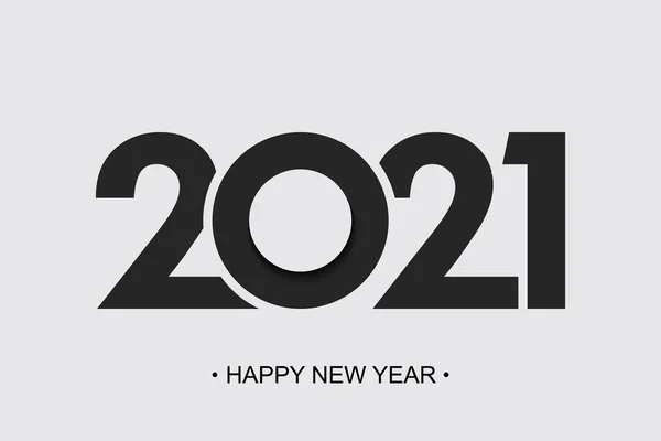 Feliz Año Nuevo 2021 Fondo Papel Cortado Diseño Del Folleto — Vector de stock