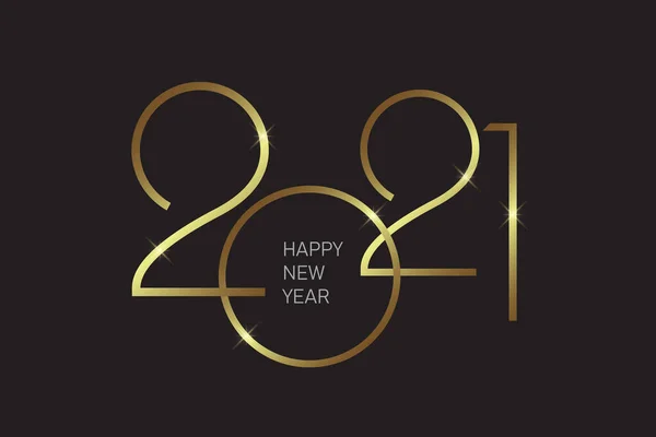 2021 Nyår Bakgrund Med Guld Siffror Mall För Festlig Premiumdesign — Stock vektor
