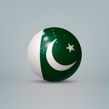 Pakistan bayraklı gerçekçi plastik top ya da küre