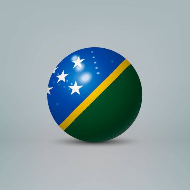 Solomon Adaları bayraklı gerçekçi plastik top ya da küre