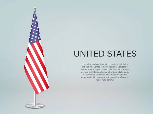 Vlajka Spojených Států Místě Šablona Pro Politickou Konferenci — Stockový vektor