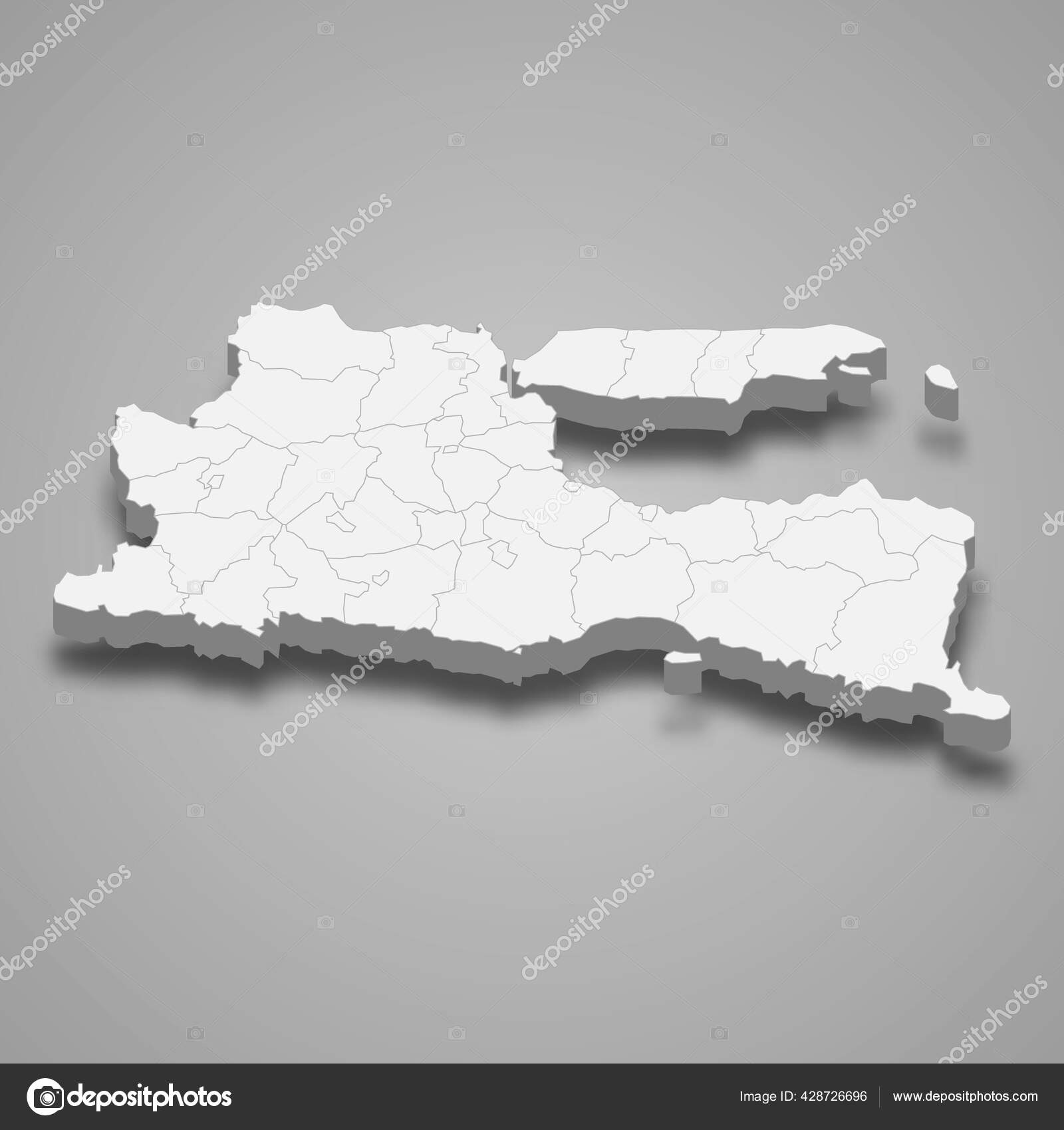 Peta Jawa Timur Vector Isometric Map East Java Province Indonesia Vector Illustration Stock Vector  Image By ©Grebeshkovmaxim@Gmail.com #428726696