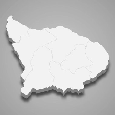 3d izometrik Apurimac, Peru 'nun bir bölgesidir.