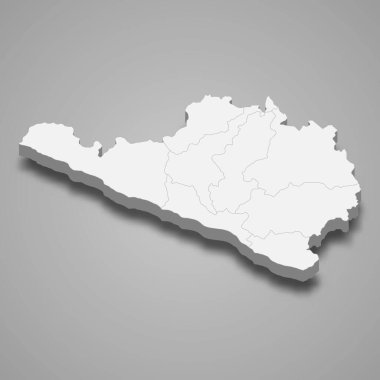 3d izometrik Arequipa, Peru 'nun bir bölgesidir.