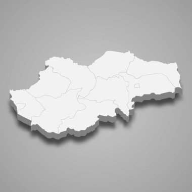 Jambi 'nin 3d izometrik haritası Endonezya' nın bir vilayetidir.